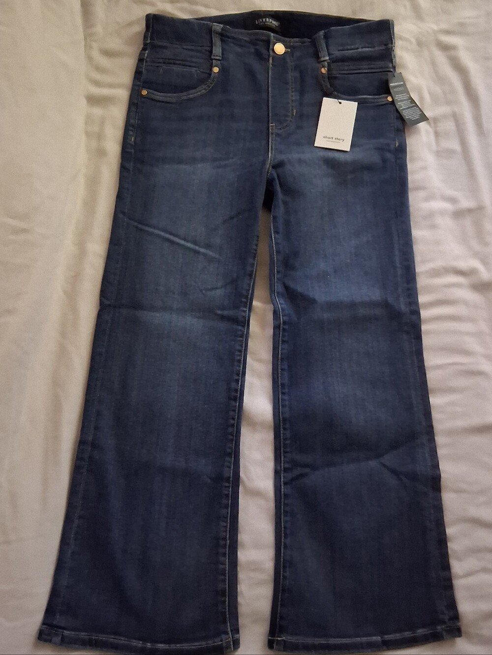 NWT Liverpool Los Angeles x Short Story Wide Leg Flare Jeans Size SP